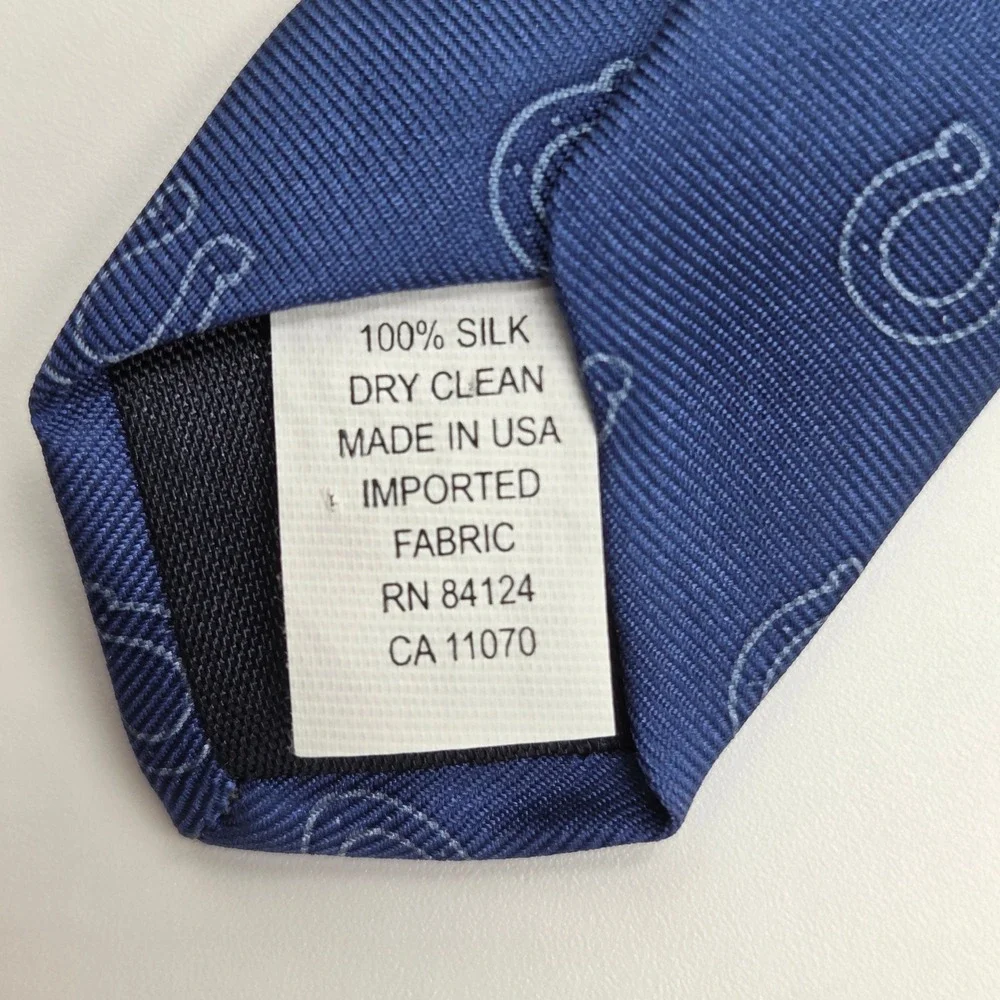 NWT Indianapolis Colts Silk Tie Horseshoe Logo Necktie Blue NFL Football USA